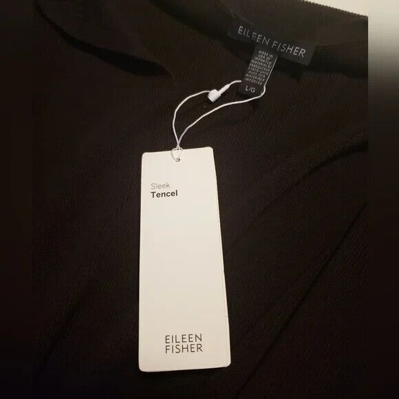 Eileen Fisher Clean Girl Minimalist Parisian V-Neck Sweater Dress NWT~$398 - Picture 9 of 12